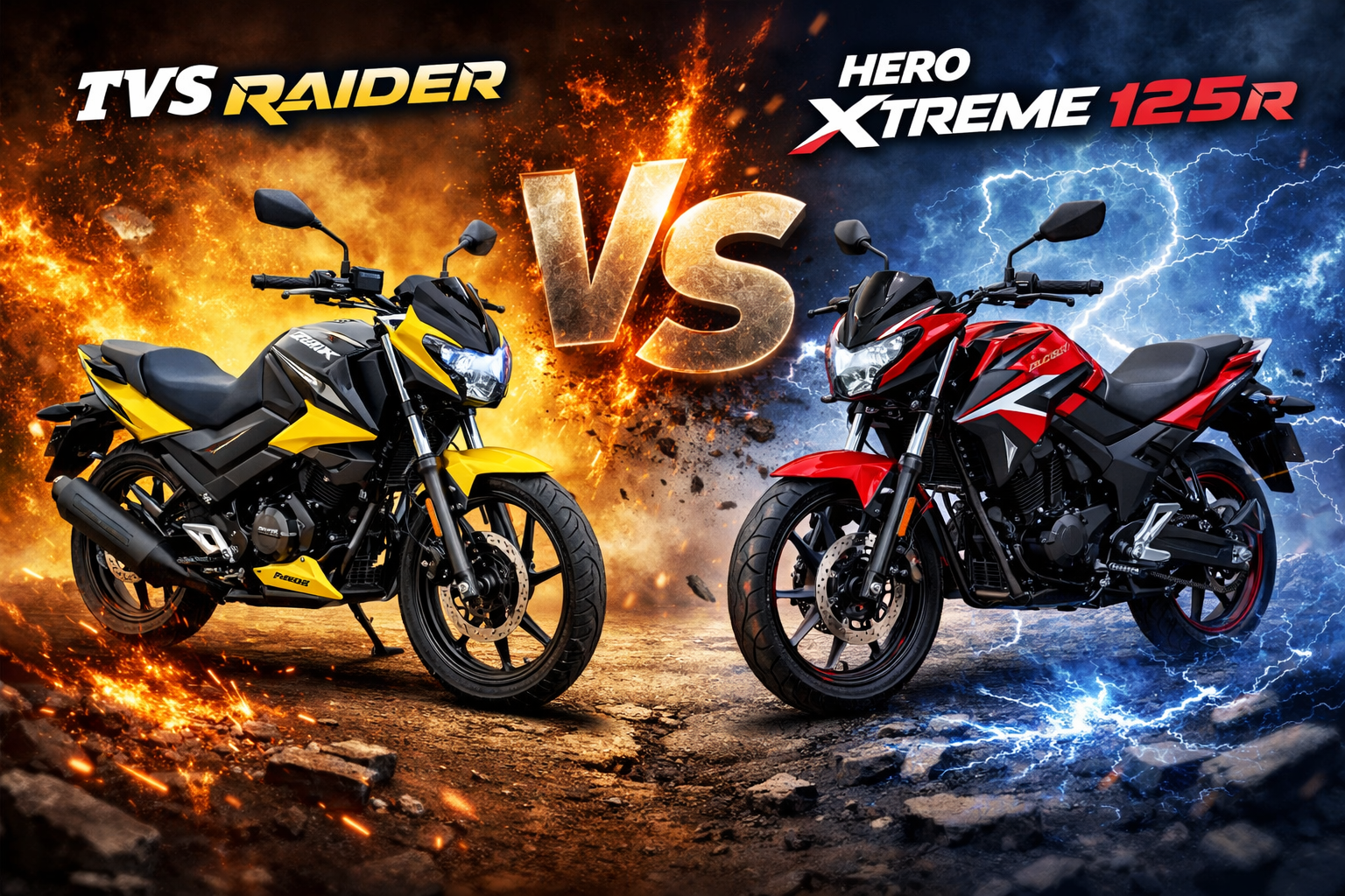 HERO XTREME 125R VS TVS RAIDER 125